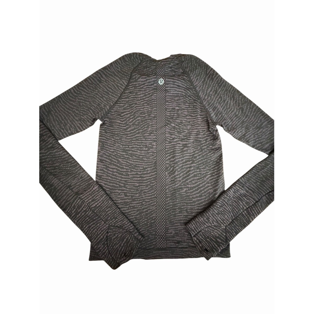 Lululemon Swiftly Tech Size 0 Long Sleeve 2.0 Race Length Purple Gray #HHH6-2